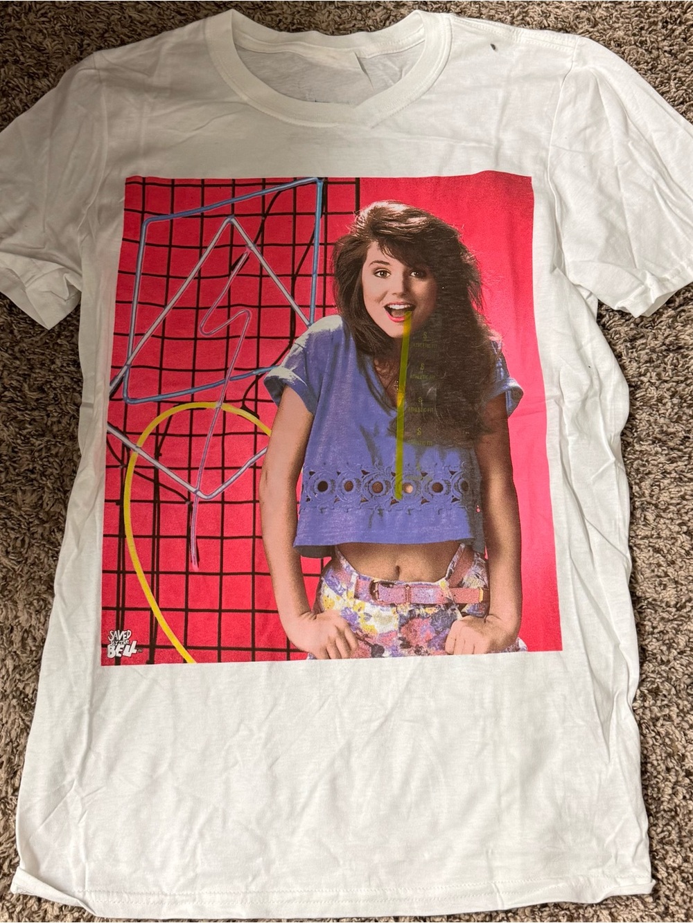Saved By the Bell Adult S White T-Shirt NWT
